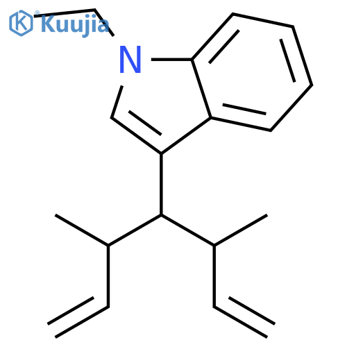 1H-Indole, 1-ethyl-3-[2-methyl-1-(1-methyl-2-propenyl)-3-butenyl]- structure