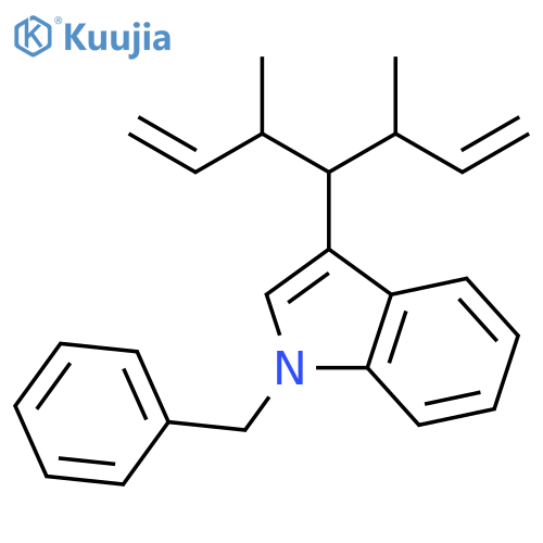 1H-Indole,3-[2-methyl-1-(1-methyl-2-propenyl)-3-butenyl]-1-(phenylmethyl)- structure