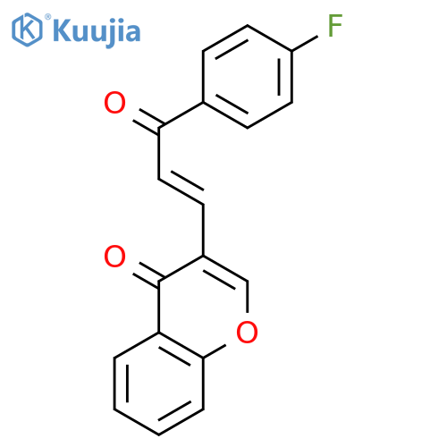 4H-1-Benzopyran-4-one, 3-[3-(4-fluorophenyl)-3-oxo-1-propenyl]- structure