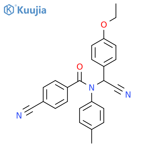 Benzamide,4-cyano-N-[cyano(4-ethoxyphenyl)methyl]-N-(4-methylphenyl)- structure
