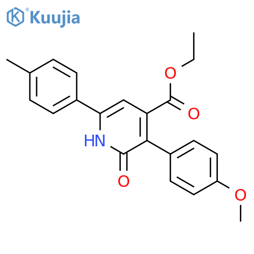 4-Pyridinecarboxylic acid,1,2-dihydro-3-(4-methoxyphenyl)-6-(4-methylphenyl)-2-oxo-, ethyl ester structure