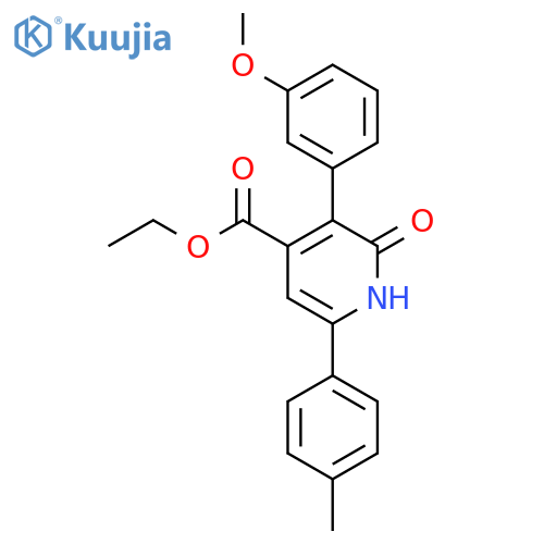 4-Pyridinecarboxylic acid,1,2-dihydro-3-(3-methoxyphenyl)-6-(4-methylphenyl)-2-oxo-, ethyl ester structure
