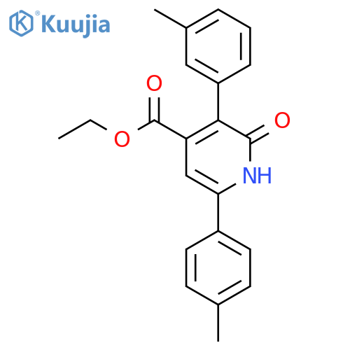 4-Pyridinecarboxylic acid,1,2-dihydro-3-(3-methylphenyl)-6-(4-methylphenyl)-2-oxo-, ethyl ester structure