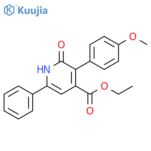 4-Pyridinecarboxylic acid,1,2-dihydro-3-(4-methoxyphenyl)-2-oxo-6-phenyl-, ethyl ester structure