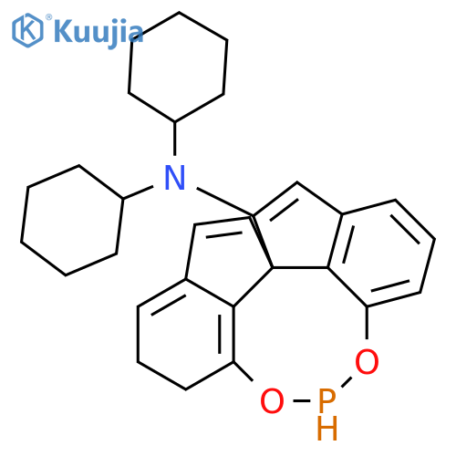 (11aR)- N,N-dicyclohexyl-10,11,12,13-
tetrahydro-Diindeno[7,1-de:1',7'-fg][1,3,2]dioxaphosphocin-
5-amine structure