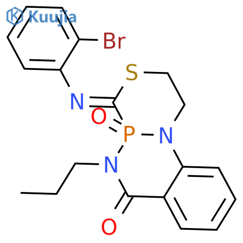 4H-[1,4,3]THIAZAPHOSPHORINO[4,3-A][1,3,2]BENZODIAZAPHOSPHORIN-7(6H)-ONE, 4-[(2-BROMOPHENYL)IMINO]-1,2-DIHYDRO-6-PROPYL-, 5-OXIDE structure
