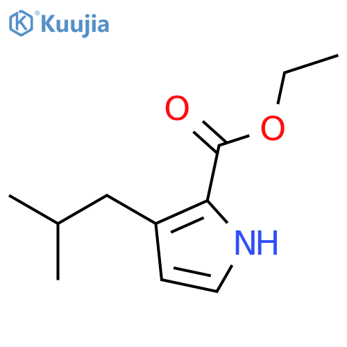 1H-Pyrrole-2-carboxylic acid, 3-(2-methylpropyl)-, ethyl ester structure