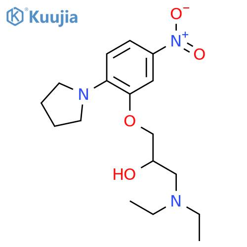 2-Propanol, 1-(diethylamino)-3-[5-nitro-2-(1-pyrrolidinyl)phenoxy]-, (2R)- structure