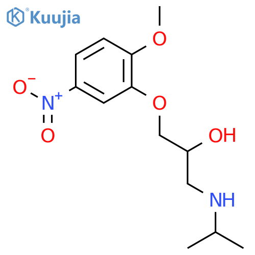2-Propanol, 1-(2-methoxy-5-nitrophenoxy)-3-[(1-methylethyl)amino]- structure