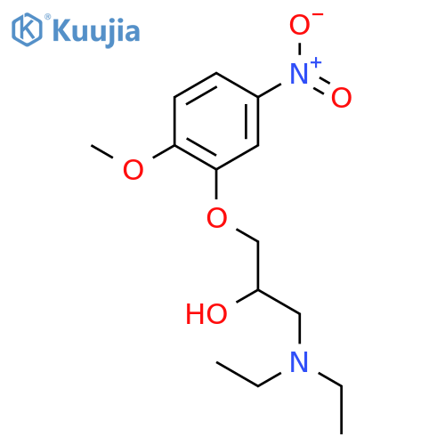 2-Propanol, 1-(diethylamino)-3-(2-methoxy-5-nitrophenoxy)-, (2S)- structure