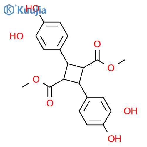 1,3-Cyclobutanedicarboxylic acid, 2,4-bis(3,4-dihydroxyphenyl)-,dimethyl ester structure