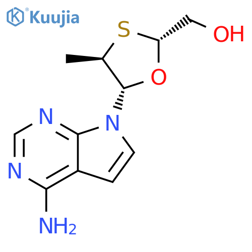 1,3-Oxathiolane-2-methanol,5-(4-amino-7H-pyrrolo[2,3-d]pyrimidin-7-yl)-4-methyl-, (2R,4R,5S)-rel- structure