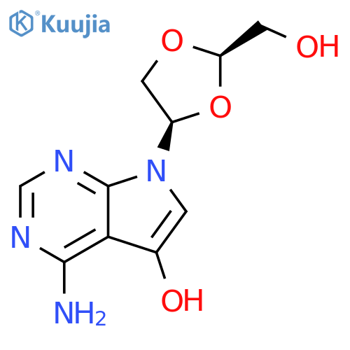 7H-Pyrrolo[2,3-d]pyrimidin-5-ol,4-amino-7-[(2R,4R)-2-(hydroxymethyl)-1,3-dioxolan-4-yl]- structure