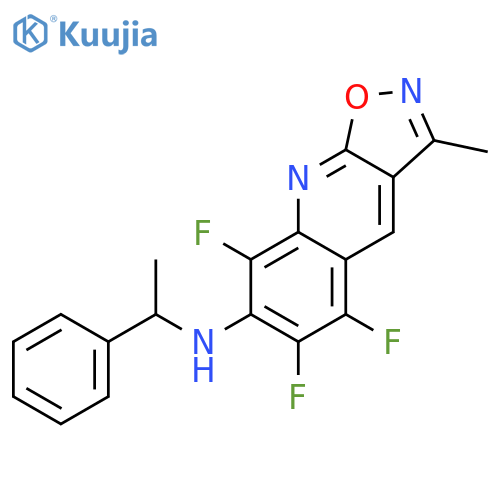 Isoxazolo[5,4-b]quinolin-7-amine,5,6,8-trifluoro-3-methyl-N-[(1R)-1-phenylethyl]- structure