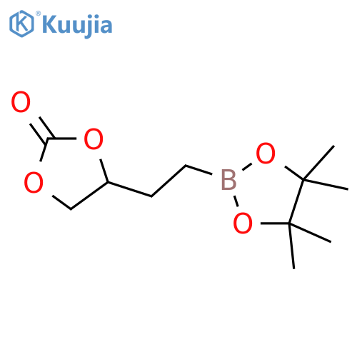 2-(1,3-Dioxolan-2-on-4-yl)-1-ethylboronic acid pinacol ester structure