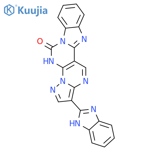 PYRAZOLO[5'',1'':2',3']PYRIMIDO[4',5':4,5]PYRIMIDO[1,6-A]BENZIMIDAZOL-6(5H)-ONE, 1-(1H-BENZIMIDAZOL-2-YL)- structure