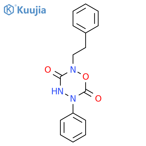 2H-1,2,4,5-Oxatriazine-3,6-dione, dihydro-5-phenyl-2-(2-phenylethyl)- structure