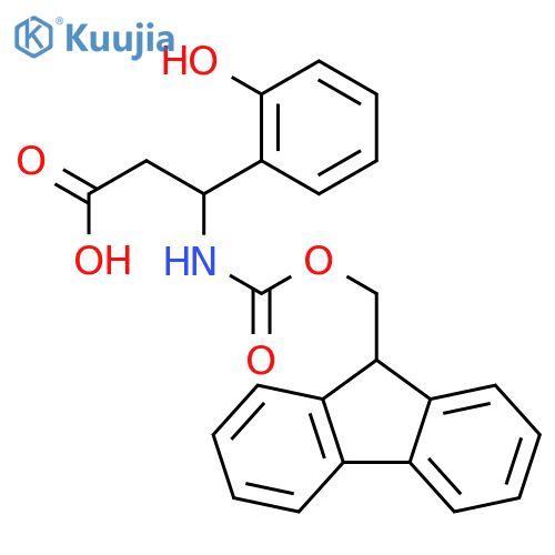 (S)-3-((((9H-Fluoren-9-yl)methoxy)carbonyl)amino)-3-(2-hydroxyphenyl)propanoic acid structure