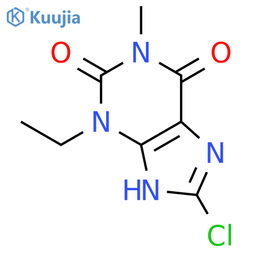 1H-PURINE-2,6-DIONE, 8-CHLORO-3-ETHYL-3,7-DIHYDRO-1-METHYL- structure
