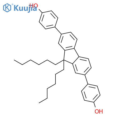Phenol, 4,4'-(9,9-dihexyl-9H-fluorene-2,7-diyl)bis- structure