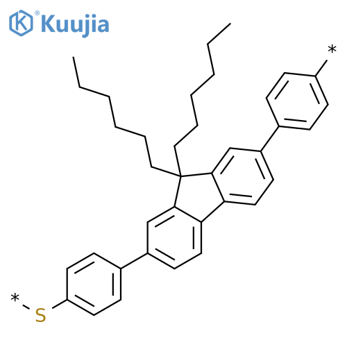 Poly[thio-1,4-phenylene(9,9-dihexyl-9H-fluorene-2,7-diyl)-1,4-phenylene] structure