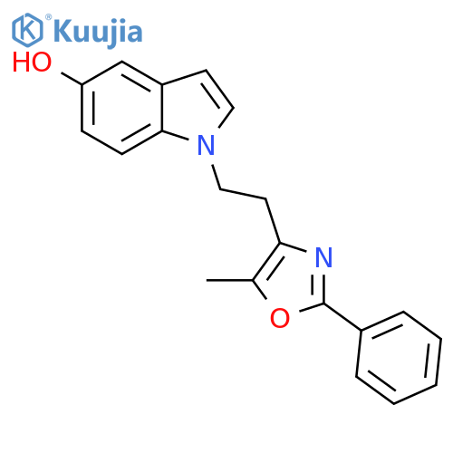 1H-Indol-5-ol, 1-[2-(5-methyl-2-phenyl-4-oxazolyl)ethyl]- structure