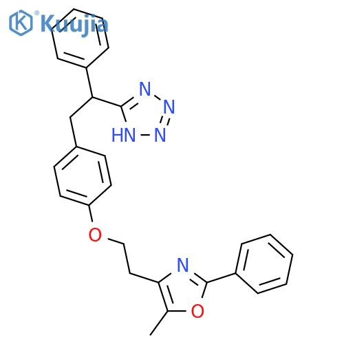 1H-Tetrazole,5-[2-[4-[2-(5-methyl-2-phenyl-4-oxazolyl)ethoxy]phenyl]-1-phenylethyl]- structure