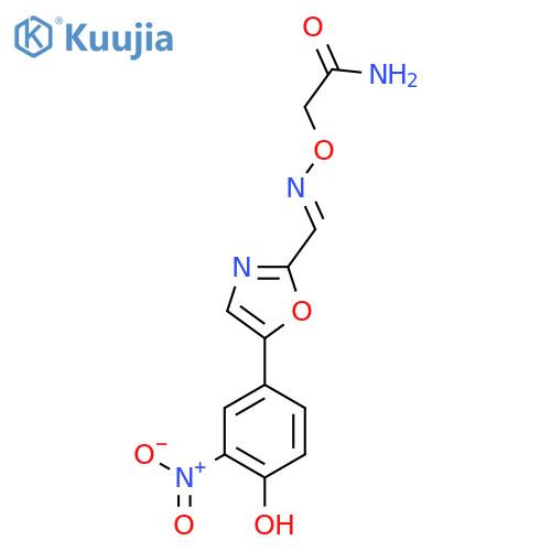 Acetamide,2-[[[[5-(4-hydroxy-3-nitrophenyl)-2-oxazolyl]methylene]amino]oxy]- structure