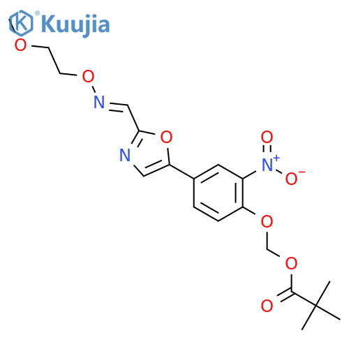 Propanoic acid, 2,2-dimethyl-,[4-[2-[[(2-methoxyethoxy)imino]methyl]-5-oxazolyl]-2-nitrophenoxy]methylester structure
