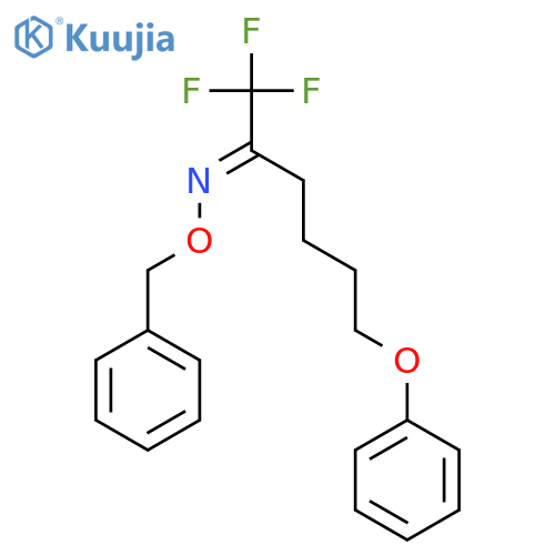 2-Hexanone, 1,1,1-trifluoro-6-phenoxy-, O-(phenylmethyl)oxime structure