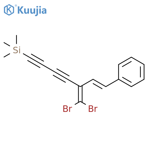 Silane,[(6E)-5-(dibromomethylene)-7-phenyl-6-heptene-1,3-diynyl]trimethyl- structure