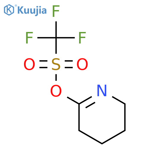 Methanesulfonic acid, trifluoro-, 3,4,5,6-tetrahydro-2-pyridinyl ester structure