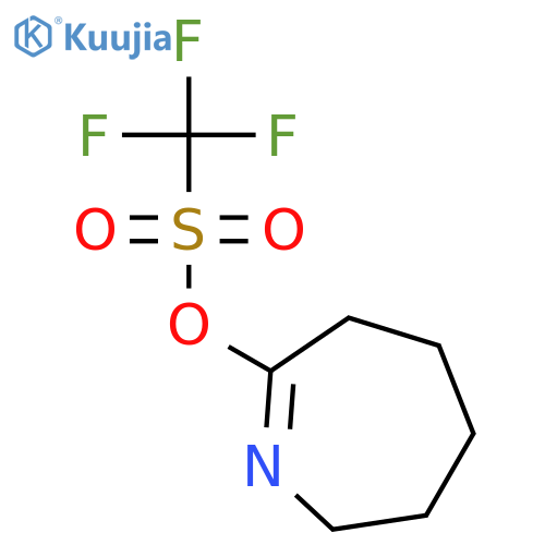 Methanesulfonic acid, trifluoro-, 3,4,5,6-tetrahydro-2H-azepin-7-yl ester structure