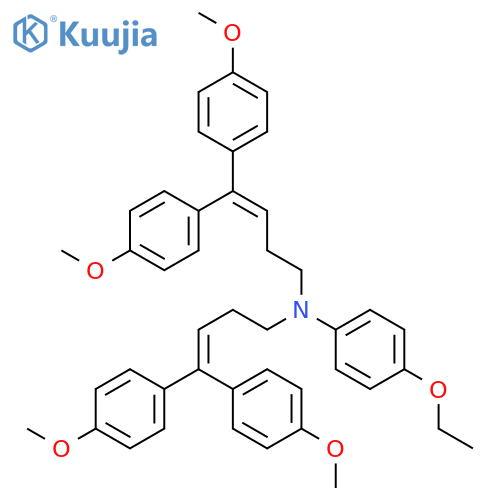 Benzenamine, N,N-bis[4,4-bis(4-methoxyphenyl)-3-butenyl]-4-ethoxy- structure