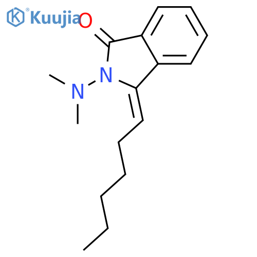 1H-Isoindol-1-one, 2-(dimethylamino)-3-hexylidene-2,3-dihydro-, (3Z)- structure
