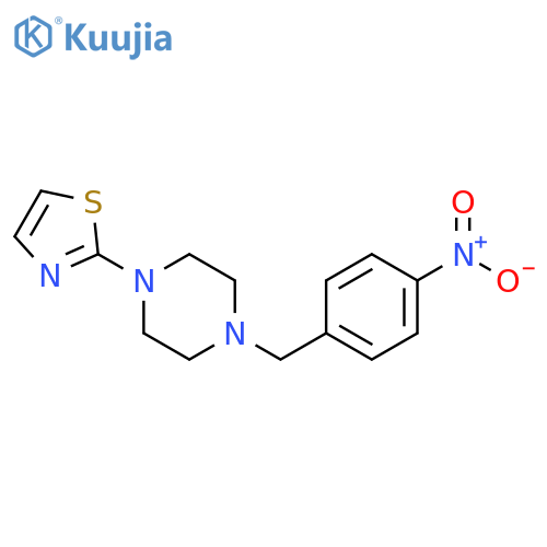 1-(4-nitrophenyl)methyl-4-(1,3-thiazol-2-yl)piperazine structure
