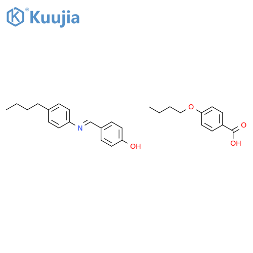 Benzoic acid, 4-butoxy-, compd. with4-[(E)-[(4-butylphenyl)imino]methyl]phenol (1:1) structure