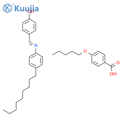 Benzoic acid, 4-(pentyloxy)-, compd. with4-[(E)-[(4-nonylphenyl)imino]methyl]phenol (1:1) structure