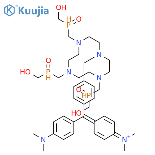 Methanaminium,N-[4-[[4-(dimethylamino)phenyl][4-[[4,7,10-tris[(hydroxymethylphosphinyl)methyl]-1,4,7,10-tetraazacyclododec-1-yl]methyl]phenyl]methylene]-2,5-cyclohexadien-1-ylidene]-N-methyl- structure