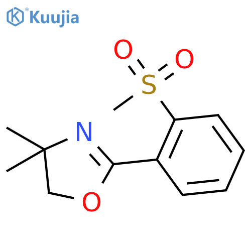 Oxazole, 4,5-dihydro-4,4-dimethyl-2-[2-(methylsulfonyl)phenyl]- structure