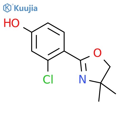 Phenol, 3-chloro-4-(4,5-dihydro-4,4-dimethyl-2-oxazolyl)- structure