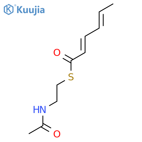 2,4-Hexadienethioic acid, S-[2-(acetylamino)ethyl] ester structure