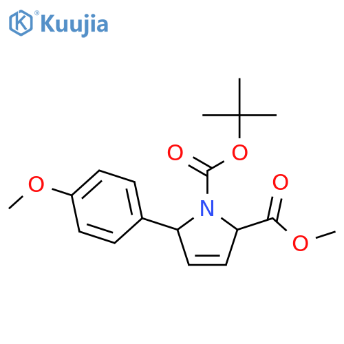 1H-Pyrrole-1,2-dicarboxylic acid, 2,5-dihydro-5-(4-methoxyphenyl)-,1-(1,1-dimethylethyl) 2-methyl ester, (2S,5S)- structure