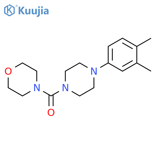 4-4-(3,4-dimethylphenyl)piperazine-1-carbonylmorpholine structure