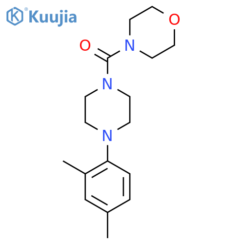 4-4-(2,4-dimethylphenyl)piperazine-1-carbonylmorpholine structure
