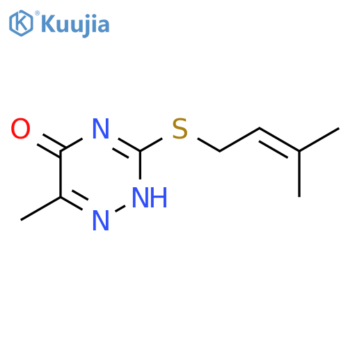 1,2,4-TRIAZIN-5(2H)-ONE, 6-METHYL-3-[(3-METHYL-2-BUTENYL)THIO]- structure