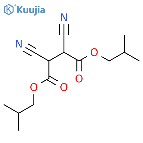 Butanedioic acid, 2,3-dicyano-, bis(2-methylpropyl) ester structure