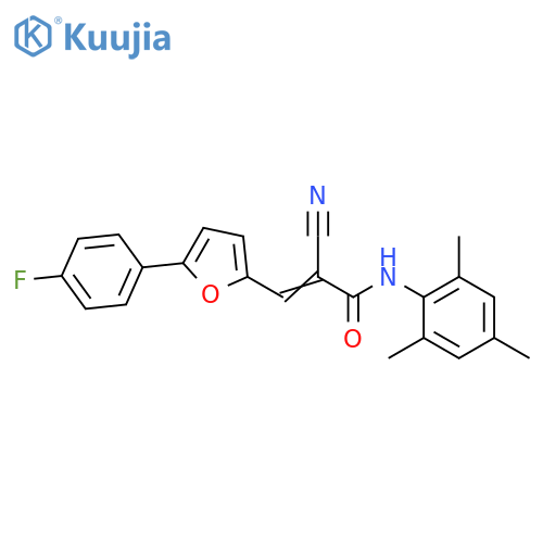 (2Z)-2-cyano-3-5-(4-fluorophenyl)furan-2-yl-N-(2,4,6-trimethylphenyl)prop-2-enamide structure