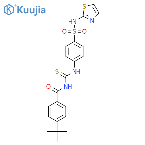 1-(4-tert-butylbenzoyl)-3-{4-(1,3-thiazol-2-yl)sulfamoylphenyl}thiourea structure