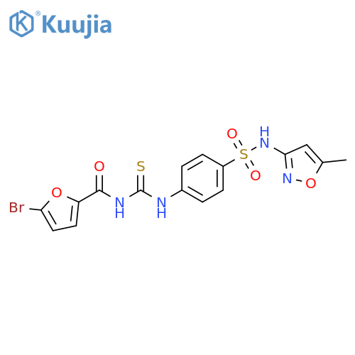 3-(5-bromofuran-2-carbonyl)-1-{4-(5-methyl-1,2-oxazol-3-yl)sulfamoylphenyl}thiourea structure